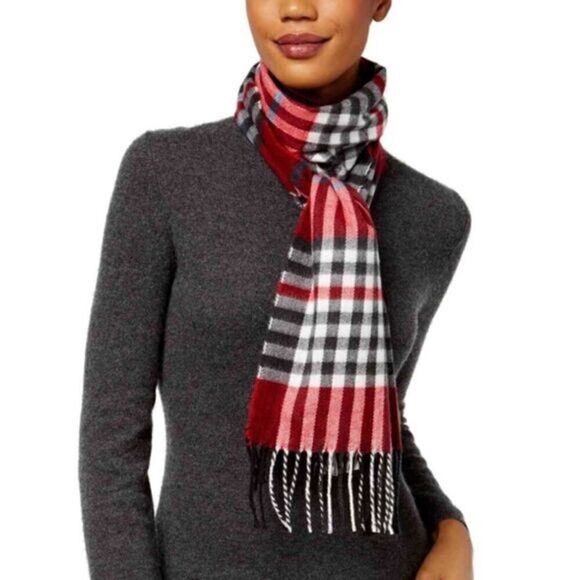 Cejon Plaid Long Fringe Scarf - Picture 1 of 3